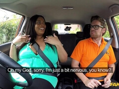 Amateur, Belleza, Negro, Mamada, Tetona, Coche, Pajear, Al aire libre