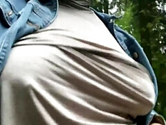 カップル, 汚れた　, 露出狂, 熟年, 淫乱熟女, 乳首, 娼婦, 公共