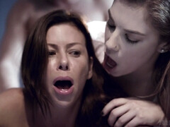 Stacked Bobbi Dylan and Alexis Fawx get their pussies drilled