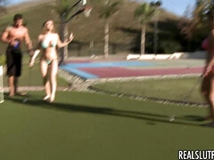 Amateur, Americano, Chica, Rubia, Grupo, Sexo duro, Pov, Estudiante