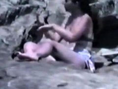 Amateur, Playa, Morena, Masturbación, Al aire libre, Voyeur