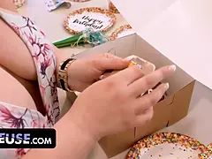 デカパイ, フェラチオ, 熟年, 淫乱熟女, 怪物, 赤毛, ラフ, 叫ぶ