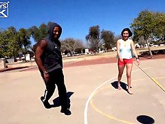 アフリカ人, デカチン, デカパイ, 黒人, 大学生, チン, 異人種間, 筋肉