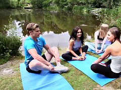 ヨーロピアン, フェムドム, フェティッシュ, グループ, 手コキする, アウトドア, ヤリマン, フェラする