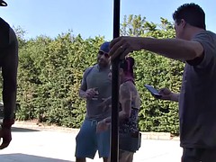 busty alternative milf showing tits in bts