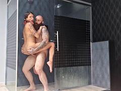 素人, フェラチオ, Hd, キス, ハメ撮り, ラフ, シャワー, おもらし