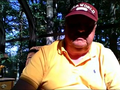 Grandpa show on webcam