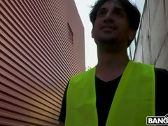 Leie, Grosser arsch, Blasen, Braunhaarige, Sperma im mund, Hundestellung, Hardcore, Öffentlich