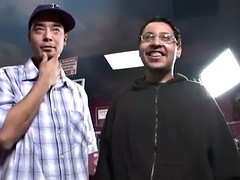 素人, 美女, デカチン, フェラチオ, 手コキする, 公共, 馬乗り, 三人