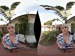 3 dimensionaal, Aziatisch, Grote mammen, Blond, Pijpbeurt, Sperma, Masturbatie, Rijpe lesbienne