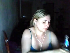 デカチン, デカパイ, ブロンド, ぽちゃ, 一人, ティーン, オッパイの, ウェブカメラ