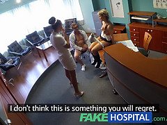 Naughty Nurse joins Doctors in a steamy POV threesome for the first time