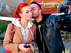 デカ尻, デカチン, デカパイ, フェラチオ, バック, アウトドア, 赤毛, 恥ずかしがりや