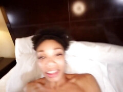 Amateur, Nana, Grosse bite, Gros seins, Sucer une bite, Noir ébène, Hard, Seins naturels