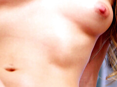 18, ブロンド, オナニー, パンティ, 一人, 生徒, ゴックンする, ティーン