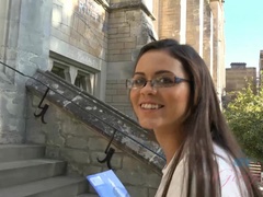 フェラチオ, 中出し, 目瞪口呆, 彼女, 眼鏡, パンティ, オマンコ, 喫煙