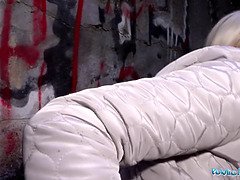 Helena Moeller, a busty blonde MILF, craves for a big Czech dick in public POV