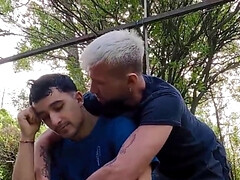 デカチン, ブロンド, フェラチオ, 指いじり, ゲイ, Hd, キス, 筋肉