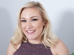 Rubia, Corridas, Pajear, Lamidas, Tetas naturales, Pezones, Estriptis, Tetas