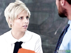 Cul, Blonde, Sucer une bite, En levrette, Élève, Rasée, Adolescente