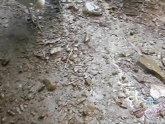 Morena, Pajear, Orgasmo, Al aire libre, Público, Coño, Fumando, Calientapollas