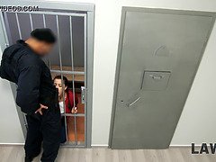 Geschnappt, Tschechisch, Schwanz, Polizei, Realität, Ablutschen, Jungendliche (18+), Uniform