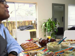 Friendly dinner turns into hot sex