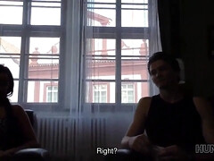 Enthousiasteling, Pijpbeurt, Man die toekijkt, Tsjechisch, Hd, Gezichtspunt, Tiener, Vrouw