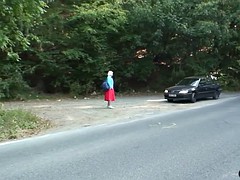 車, お婆さん, 淫乱熟女, 妻