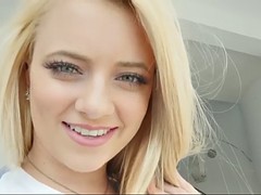 Blond, Schattig, Gezichtspunt, Rijden, Tieten likken