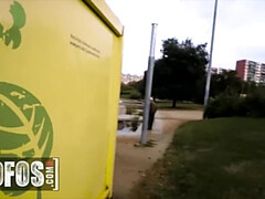 アナル, デカチン, 茶髪の, イマラチオ, バック, アウトドア, ハメ撮り, 公共