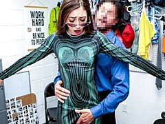 18, お尻, フェラチオ, 茶髪の, バック, ガリガリ, ティーン, オッパイの