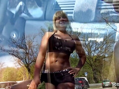 Anaal, Grote kont, Blond, Rondborstig, Sperma shot, Openbaar, Realiteit, Tiener