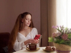 美女, ブロンド, カワイイ, 女, 指いじり, オナニー, パンティ, 一人