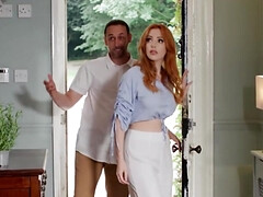 ベッドルーム, デカパイ, フェラチオ, 口内発射, バック, Hd, オマンコ, 赤毛