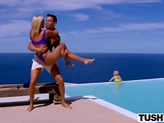 In den arsch, Blondine, Schwanz, Frau frau mann, Hardcore, Hd, Jungendliche (18+), Flotter dreier