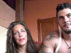 Blasen, Braunhaarige, Paar, Spermaladung, Europäisch, Lingerie, Realität, Spanisch