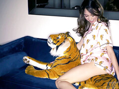 オナニー, 小柄, 一人, ティーン, オッパイの