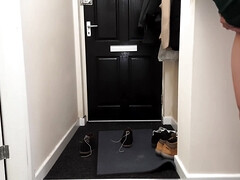 Delivery Guy Knocked On The Door As I Fucked My Wife And I Let Him Fuck Her While I Watch. Creampie