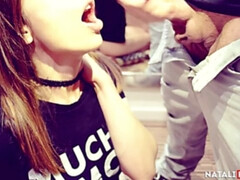 Enthousiasteling, Grote lul, Diep in de keel, Lul, Huisgemaakt, Latijnse vrouw, Zuigen, Tiener