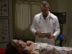 ブロンド, フェラチオ, 医者, エロティック, ゲイ, 看護婦, オフィス, ユニフォーム