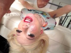 Arsch, Grosse titten, Blondine, Verrückt, Spermaladung, Kehlenfick, Schwanz, Schlampe