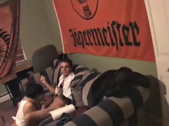 デカチン, デカパイ, 大学生, グループ, キス, レズビアン, パーティ, ティーン