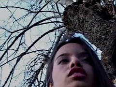 Amateur, Brunette brune, Doigter, Fille latino, Masturbation, De plein air, Suçant, Adolescente