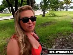 Américain, Cul, Gros cul, Blonde, Sucer une bite, Hd