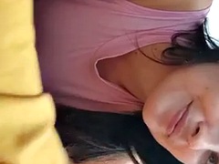 Amateur, Grosse bite, Gros seins, Voiture, Hard, Fille latino, Public, Nénés