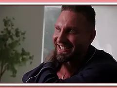 Dark haired milf izi blu juggles on quinton james' hard shaft