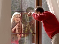 18 jahre, Grosser schwanz, Blondine, Schwanz, Europäisch, Handjob, Ablutschen, Titten