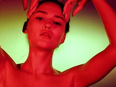 茶髪の, 女, フェティッシュ, Hd, オナニー, オイル, 一人, オッパイの