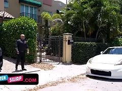 Aziatisch, Blond, Daddy, Kwartet, Groep, Orgie, Tiener, Tieten likken